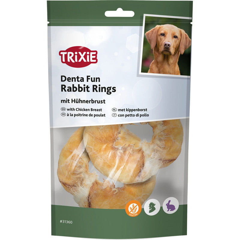Trixie Denta Fun Rabbit Rings mit Hühnerbrust 100 g