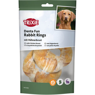 Trixie Denta Fun Rabbit Rings mit Hühnerbrust 100 g