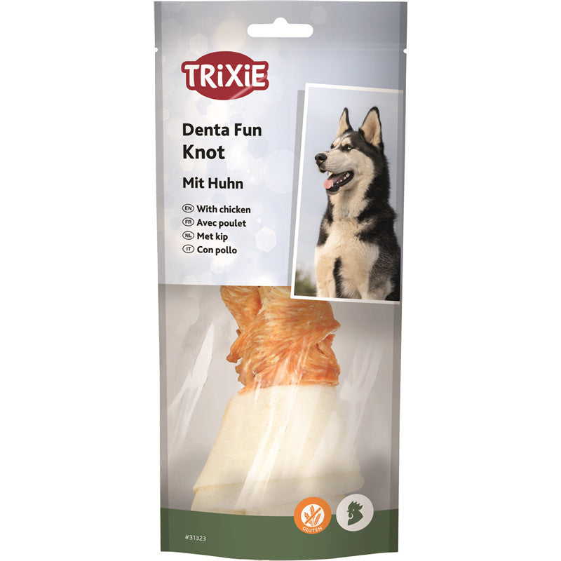 Trixie DentaFun Kauknochen mit Huhn 15 cm / 70 g