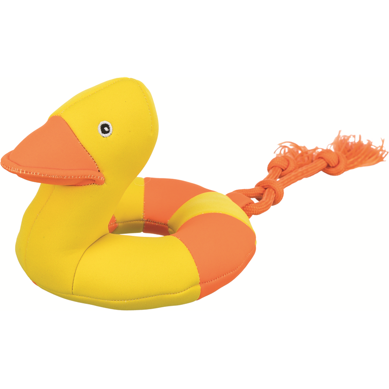 Trixie Dog Aqua Toy Ente am Seil Stoff  20 cm/36 cm