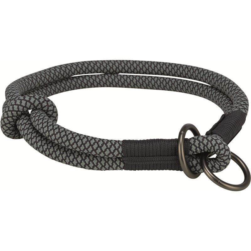 Trixie Dog Soft Rope Zug-Stopp-Halsband, schwarz/grau L: 50 cm/ø 10 mm