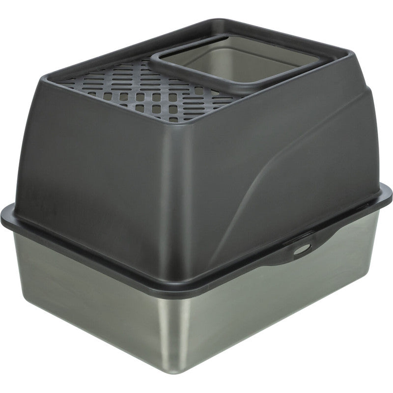 Trixie Edelstahltoilette Hop-In, grau 40 × 39 × 52 cm