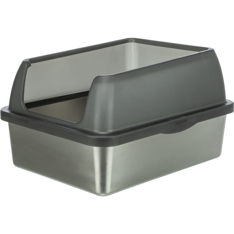 Trixie Edelstahltoilette, mit Rand, grau 40 × 29 × 52 cm