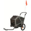 Trixie Fahrradanhänger Hund S in Grau/Salbei | Gefedert | Faltbar mit Rampe S: 64 × 92 × 80/130 cm grau/salbei