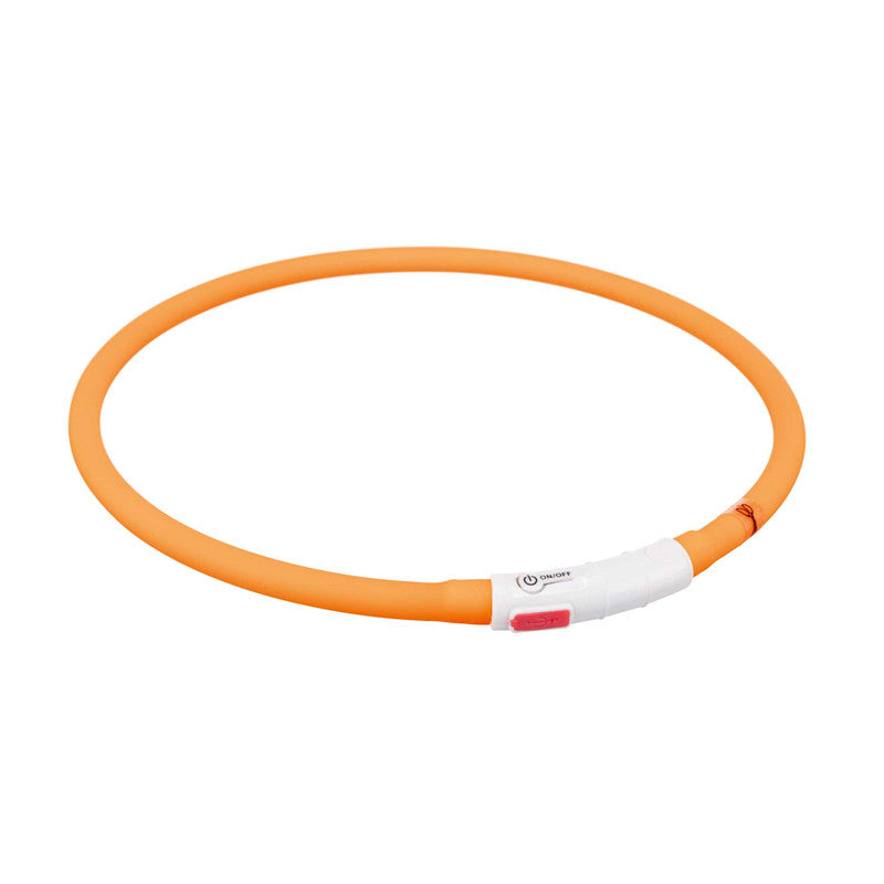 Trixie Flash Leuchtring USB orange XS-XL 70 cm / 10 mm