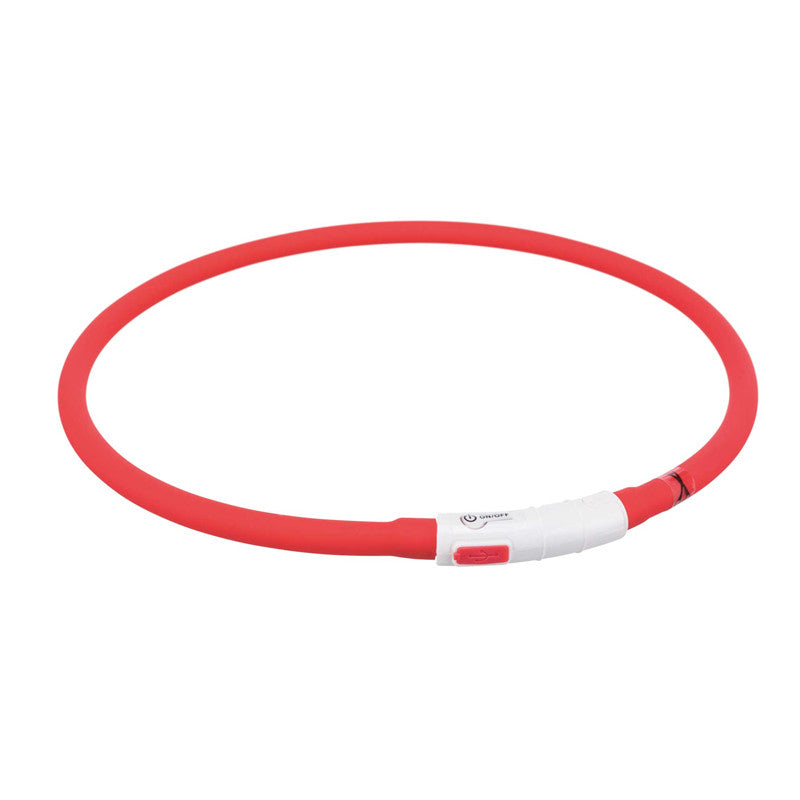 Trixie Flash Leuchtring USB rot XS-XL 70 cm / 10 mm