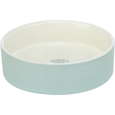 Trixie Geriffelter Keramiknapf in verschiedenen Pastelltönen, 0,2 l ø 12 cm