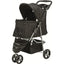Trixie Hundebuggy Faltbar, Gefedert - für Hunde & Katzen bis 11kg schwarz - 47 x 100 x 80 cm