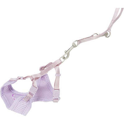 Trixie Junior Welpen-Softgeschirr mit Leine, M-L, 36-/10 mm, 2,00 m, flieder 50 cm