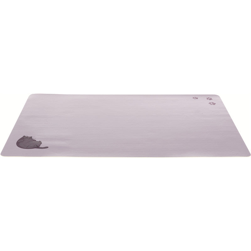 Trixie Katzen Napfunterlage dicke Katze/Pfoten grau 44 x 28 cm