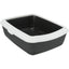 Trixie Katzentoilette Classic, mit Rand, dunkelgrau/weiß 37 × 15 × 47 cm