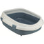 Trixie Katzentoilette Primo XXL mit Rand blau/weiß 56 × 25 x 71 cm