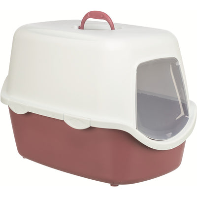 Trixie Katzentoilette Vico, mit Haube beere/weiß 40 × 40 × 56 cm