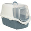 Trixie Katzentoilette Vico Open Top, mit Haube blaugrau/weiß 40 × 40 × 56 cm