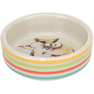 Trixie Keramiknapf Hamster bunt/creme   80 ml / ø 8 cm