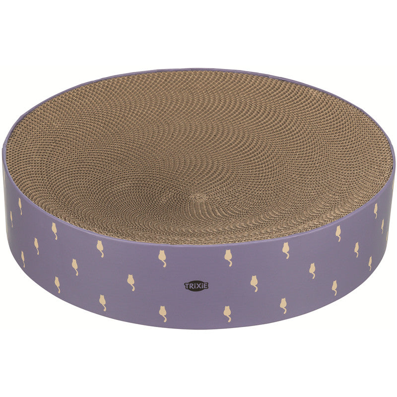 Trixie Kratzbett Lilly aus Pappe mit Katzenminze ø flieder 45 × 10 cm
