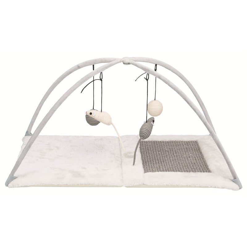 Trixie Kratzmatte mit Spielzeugen am Band  60 x 33 x 42 cm