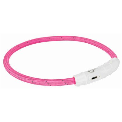 Trixie Leuchtring Flash USB pink M-L 45 cm / ø 7 mm