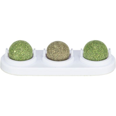 Trixie Matatabi Spielbälle mit Halterung, Katzenminze, ø 5cm