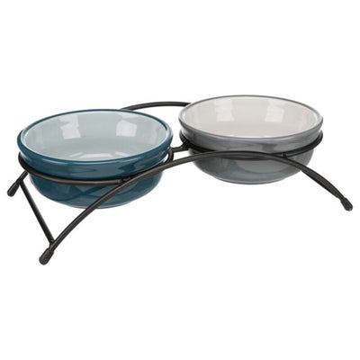 Trixie Napf-Set, Keramik/Metall 2 × 0,25 l/ø 13 cm
