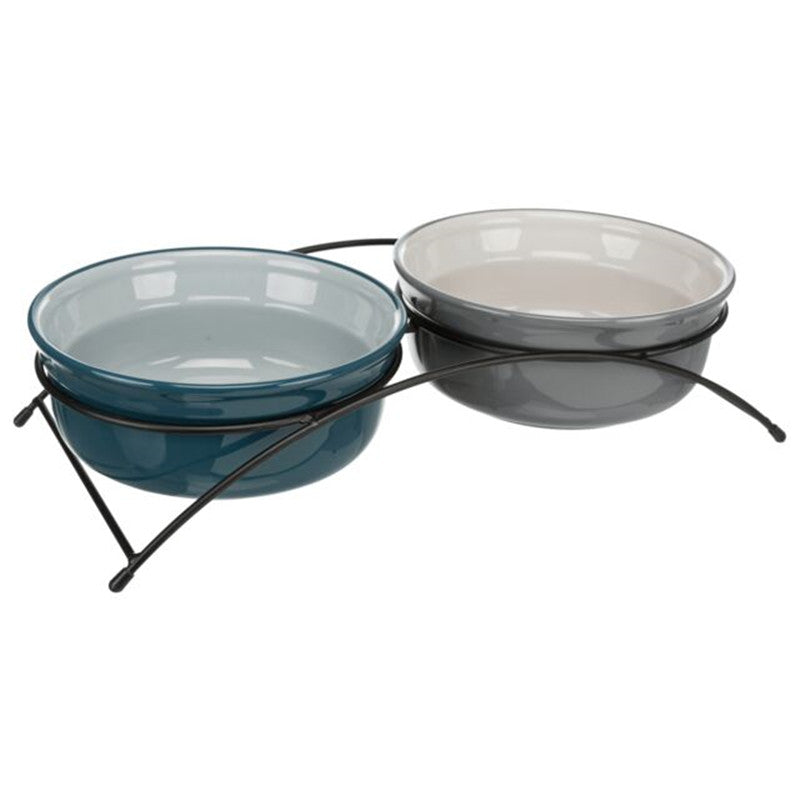 Trixie Napf-Set, Keramik/Metall, 2 × 1,6 l/ø 20 cm