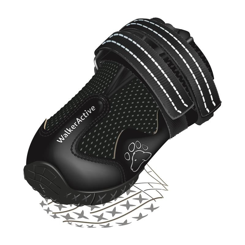 Trixie Pfotenschutz Walker Active schwarz M-L 2 Stück