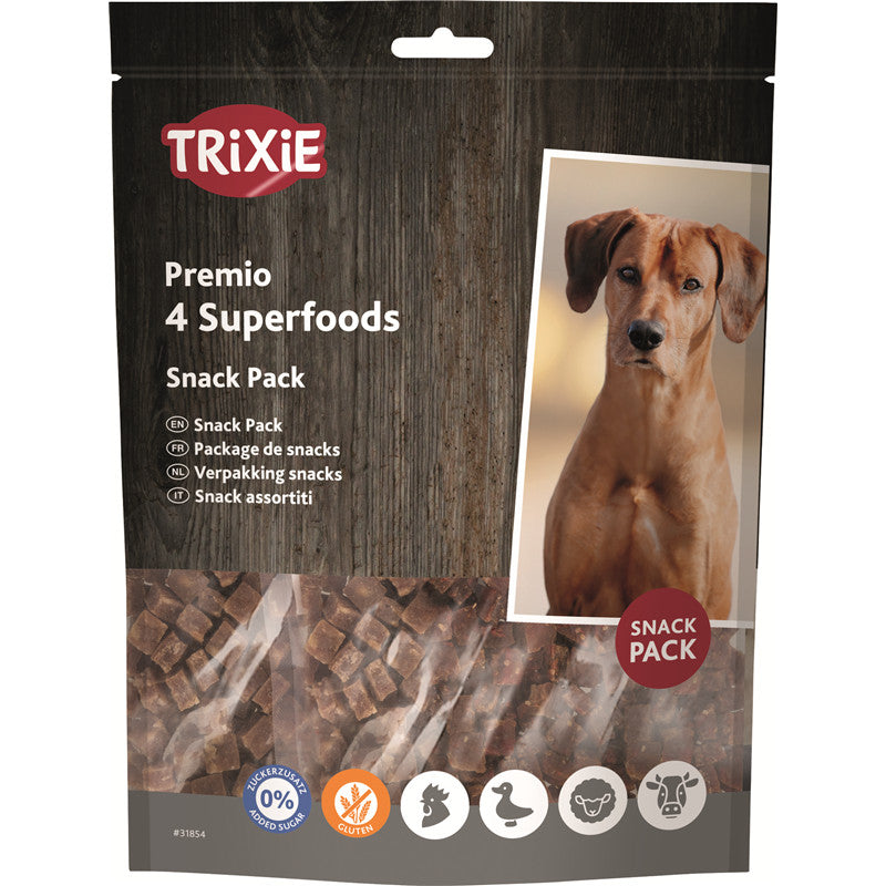 Trixie PREMIO 4 Superfoods mit Huhn, Ente, Rind und Lamm Inhalt: 4 x 100 g