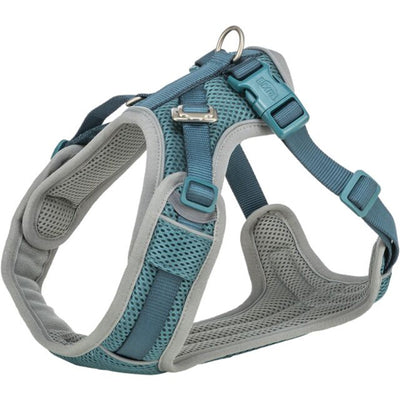 Trixie Premium FlexMesh Geschirr, wide fit, petrol L: 63–92 cm / 25 mm