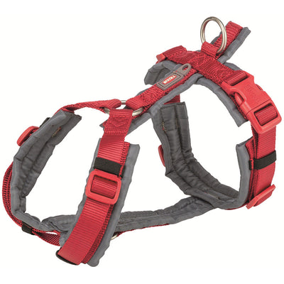 Trixie Premium Trekking Geschirr, rot/grafit XS-S: 32-38 cm/13 mm
