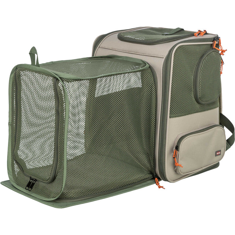 Trixie Rucksack Rocco, beige/olivgrün 40 × 42 × 30 cm