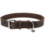 Trixie Rustic Fettleder Halsband dunkelbraun  L - XL 57-66 cm / 30 mm