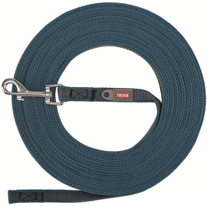 Trixie Schleppleine gummiert petrol S-M 5 m/15 mm