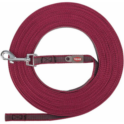 Trixie Schleppleine, gummiert, sangria S-M: 10 m/15 mm