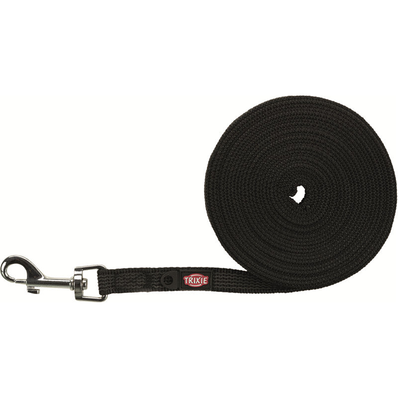 Trixie Schleppleine gummiert schwarz 15 m / 15 mm