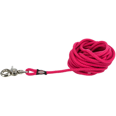 Trixie Schleppleine Trigger Snap Hook fuchsia S-L rund  5 m/ø 6 mm