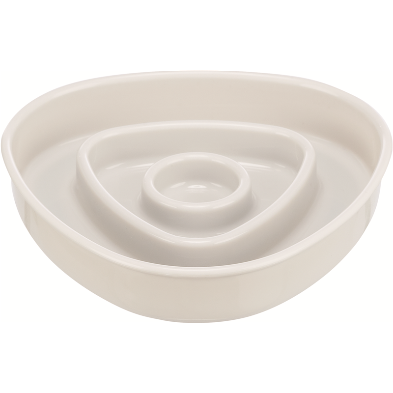 Trixie Slow Feeding Napf, Kunststoff/TPR, grau 0,35l/15 × 15 cm