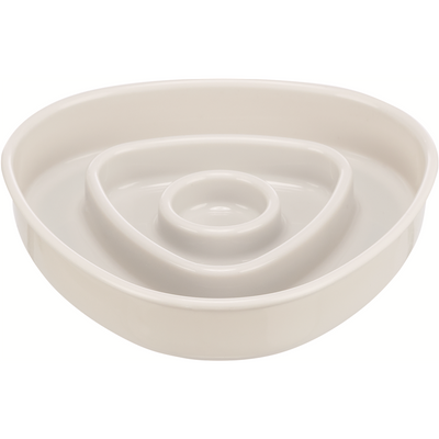 Trixie Slow Feeding Napf, Kunststoff/TPR, grau 0,35l/15 × 15 cm