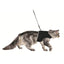 Trixie Softgeschirr mit Leine schwarz - 54 cm, Leine 1,20 m XL 36