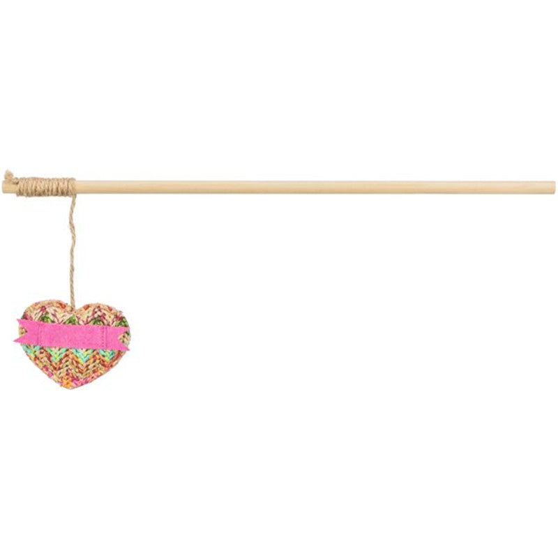 Trixie Spielangel Herz, Holz, Katzenminze 40cm