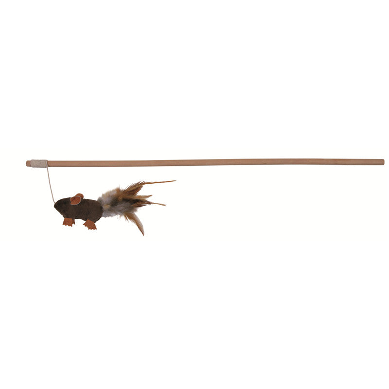 Trixie Spielangel Maus & Federn  50 cm