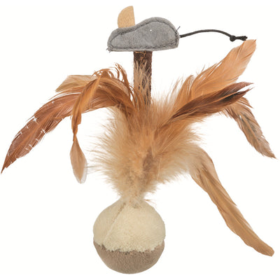 Trixie Steh-auf-Federball mit Maus Microsoundchip  15 cm
