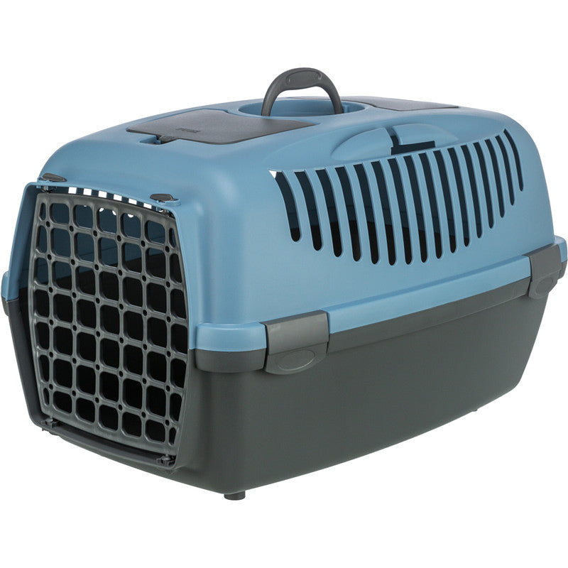 Trixie Transportbox Capri 3 dunkelgrau/pastellblau S 40 × 38 × 61 cm