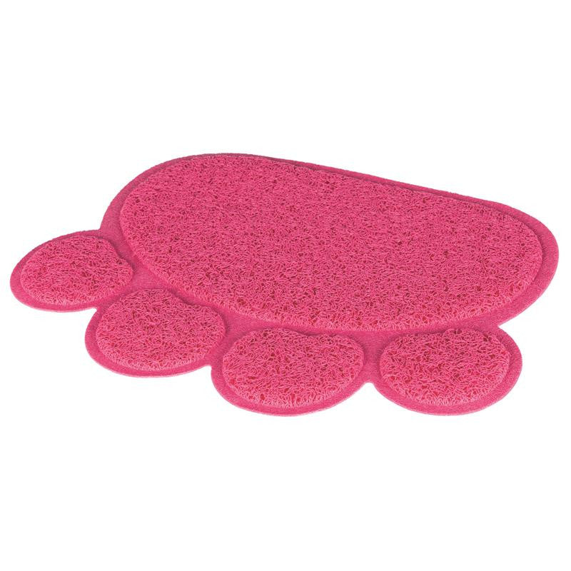 Trixie Vorleger für Katzentoiletten Pfotenform  pink - 40x30 cm