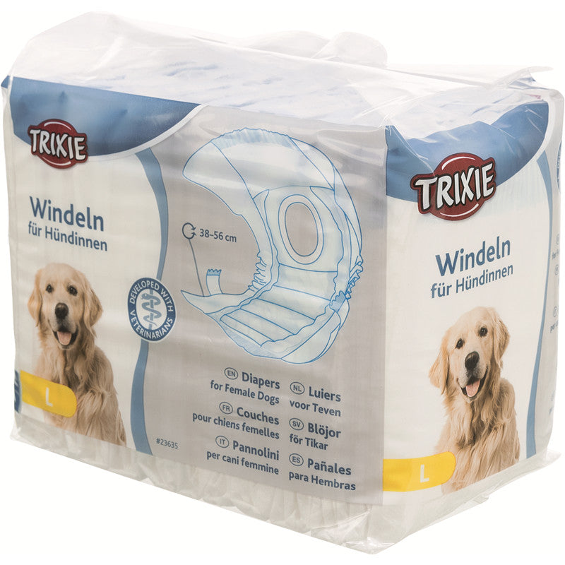 Trixie Windeln für Hündinnen 12 Stück L Taillenumfang 38-56 cm