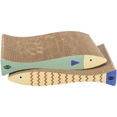 Trx. Cat Kratzpappen Fisch Catnip 2 Stück 40x30 ×11 cm