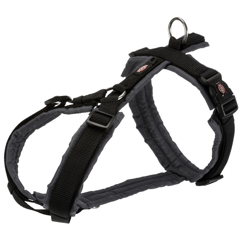 Trx. Dog Prem Trekk Geschirr /13mm schwarz/grafit XS-S 32-38cm