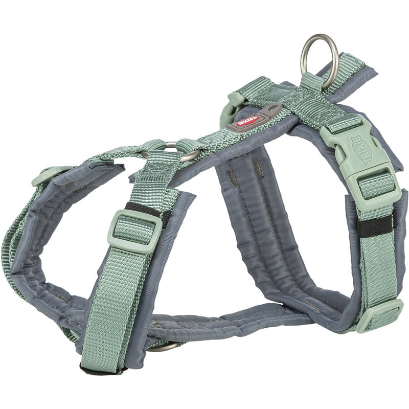Trx. Dog Prem Trekk Geschirr XS- salbei/grafit S 32-38cm/13mm