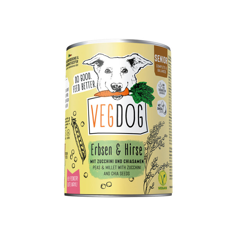 VEGDOG SENIOR Erbsen & Hirse 400 g