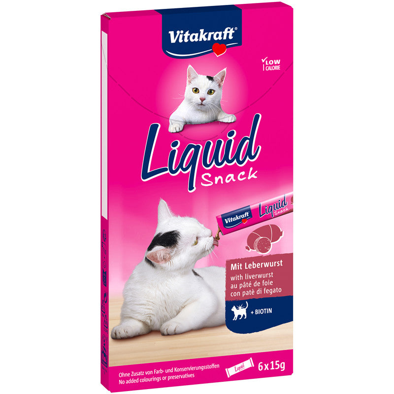 Vitakraft Cat LiquidSnack Leberwurst+Biotin 6 x 15 g 1 Stück