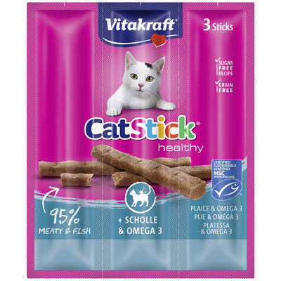 Vitakraft® Cat-Stick mini Scholle & Omega 3 3 Stück